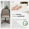 Douglas Casual Dining Chairs Classic Swivel Tilt Dining Chairs with Casters, Wooden Arm Metal Base Chairs with Rolling Wheels f 5