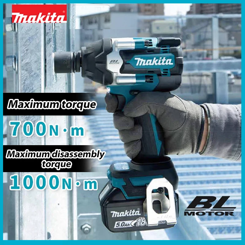 Makita DTW700 Electric Wrench Brushless High Torque Cordless Impact Wrench Car Repair Demolition Tire For Makita 18V Battery