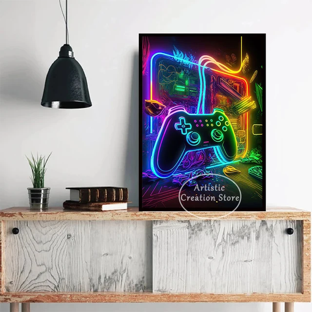  Gamer Room Decor - Neon Gaming Posters Bedroom Decor