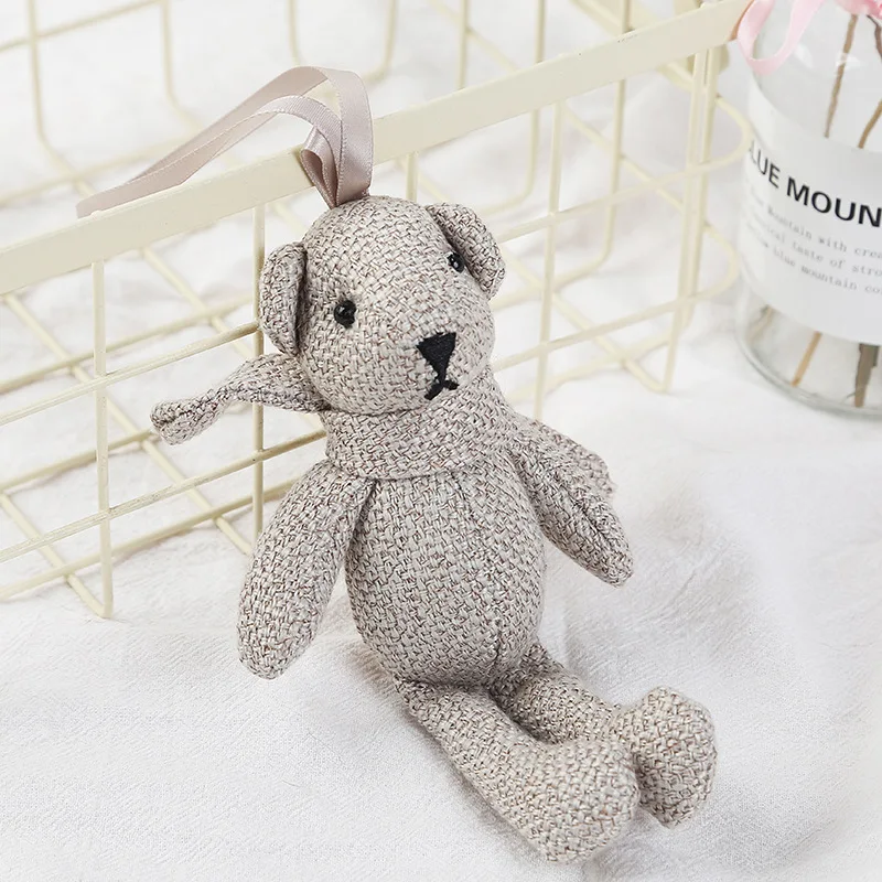 thumbnail image 1 of NUEVO Conejo de peluche, llavero de conejo con vestido de peluche de animal, juguete de peluche para fiesta infantil, muñecos de peluche con ramo, 1 of 5
