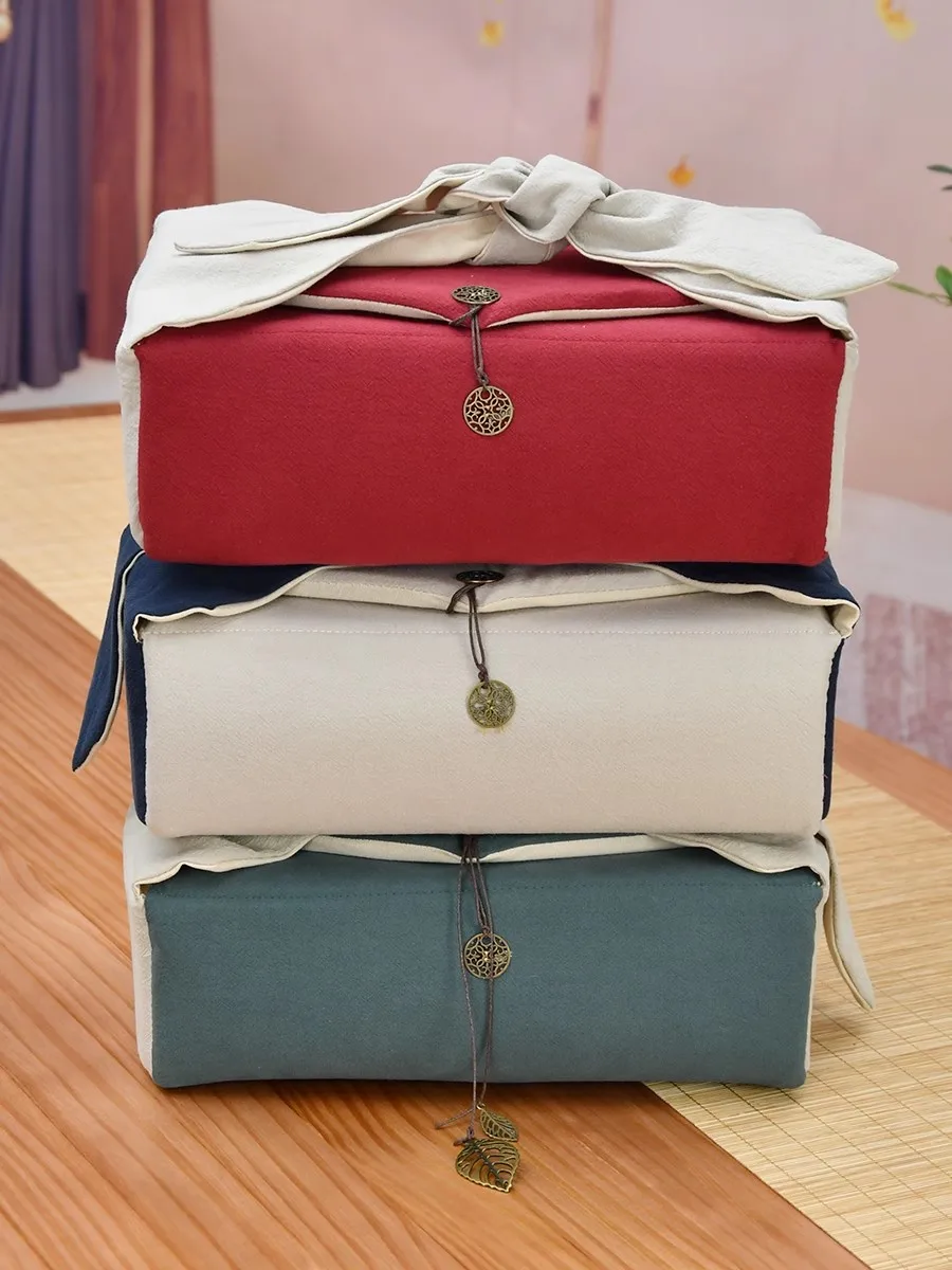 One or two pots, six cups, solid color Chinese travel set, tea set storage, hand-held cloth bag, camping picnic portable bag