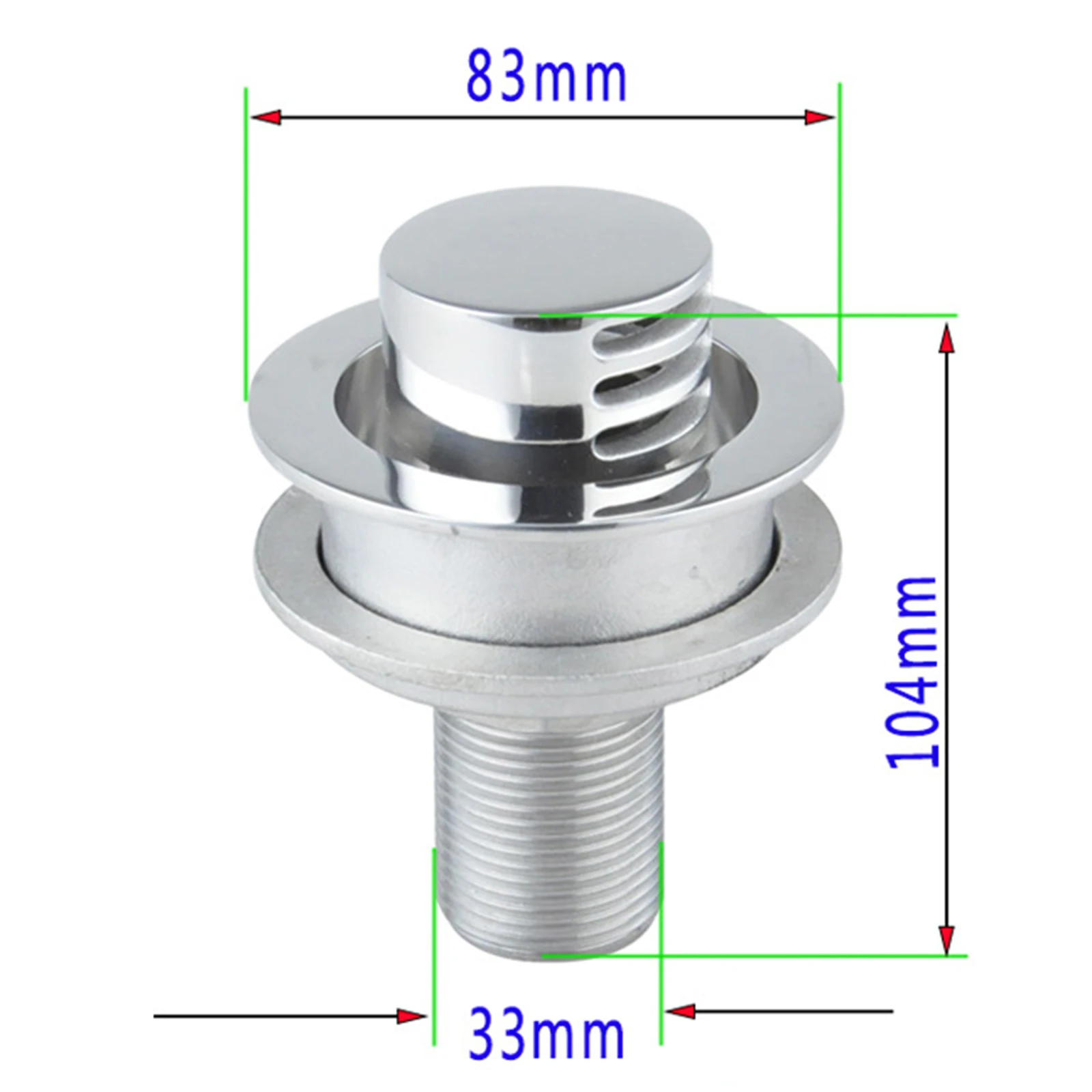 

Нержавеющий морской лодка Tank Vent прямо, легкая в установке, серебристая