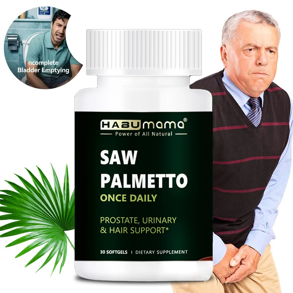 Saw Palmetto Supplement Supports Prostate Health Promotes Hair Growth Increases Size For Men and Women