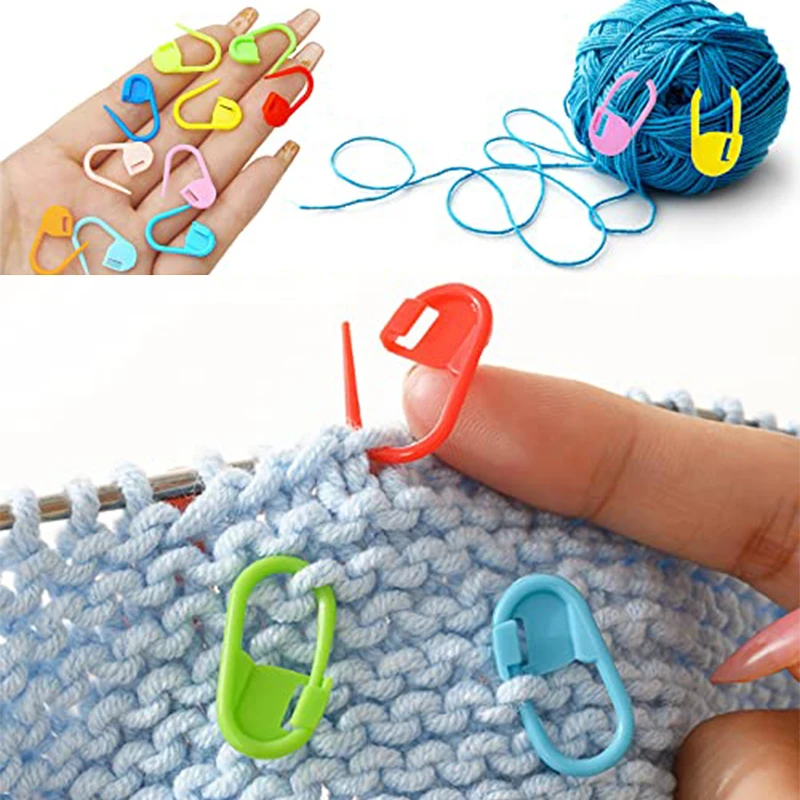 Multicolor Plastic Resin Stitch Markers - 61pcs Knitting & Crochet Clips