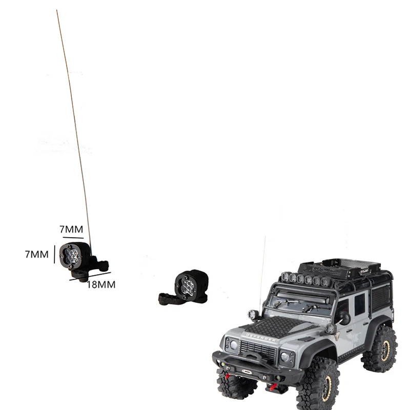

Точечный светильник A-pillar с антенной для 1/18 RC Crawler Traxxas TRX4M TRX-4M Бронко Defender 1/24 SCX24 Xiaoqi, обновленные детали