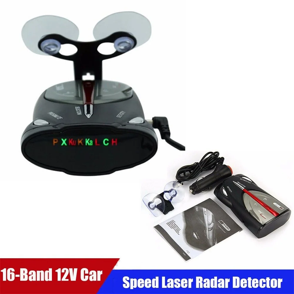 Détecteur de voiture Anti Radar Laser 12V 360 degrés LED affichage compteur  de vitesse Police alerte