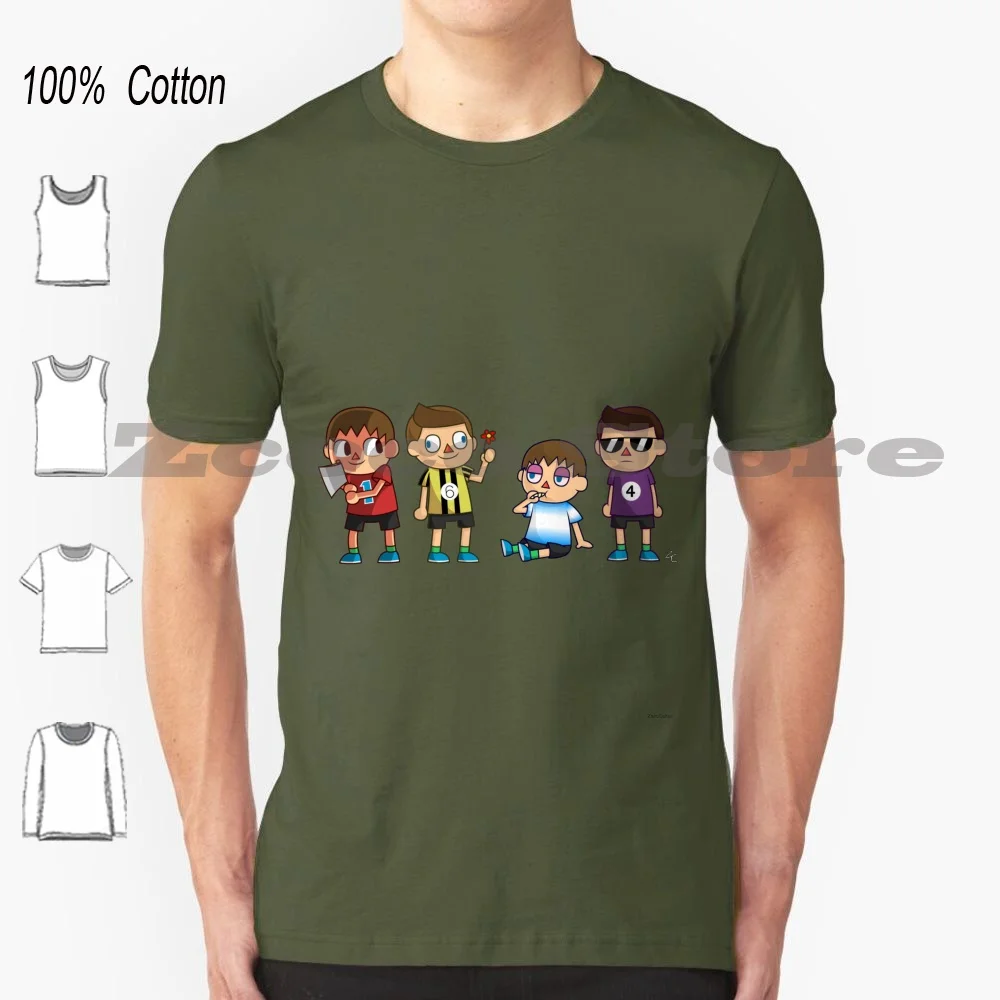 Villager Bros. (Ssb4) 100% Cotone Uomo E Donna T-Shirt Moda Morbida Villager Bros Smash 4 Ssb4 Wii U Zerocakes Game