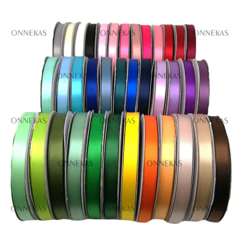 3/8" 9mm Satin Ribbon Double Face Polyester Double Sided Tape Gift Wrapping Wedding Crafts (22.5M) 642101