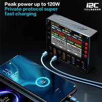 تستر شحن ذكي I2C C08 (باقة 3 الشاملة) – قدرة 140W مع الأدابتور و4 كابلات تيست 3