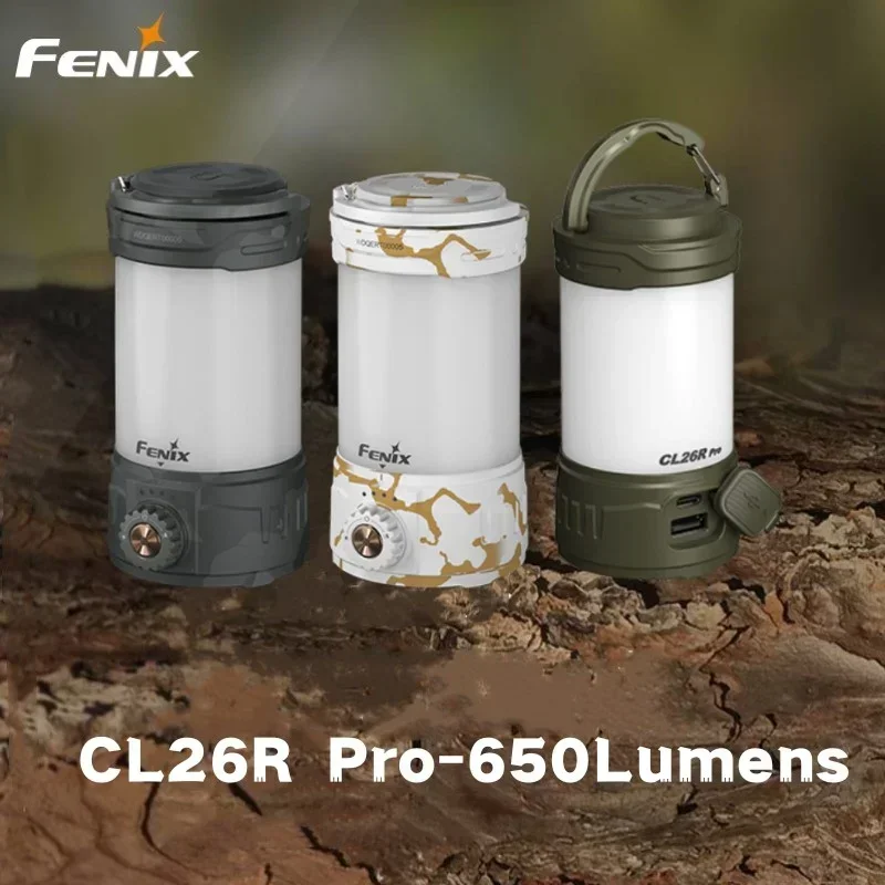 

Fenix CL26R PRO Multifunctional Portable Camping Lantern 650Lumens Type-C Rechargeable Inlclude 5000mAh Battery With Power Bank