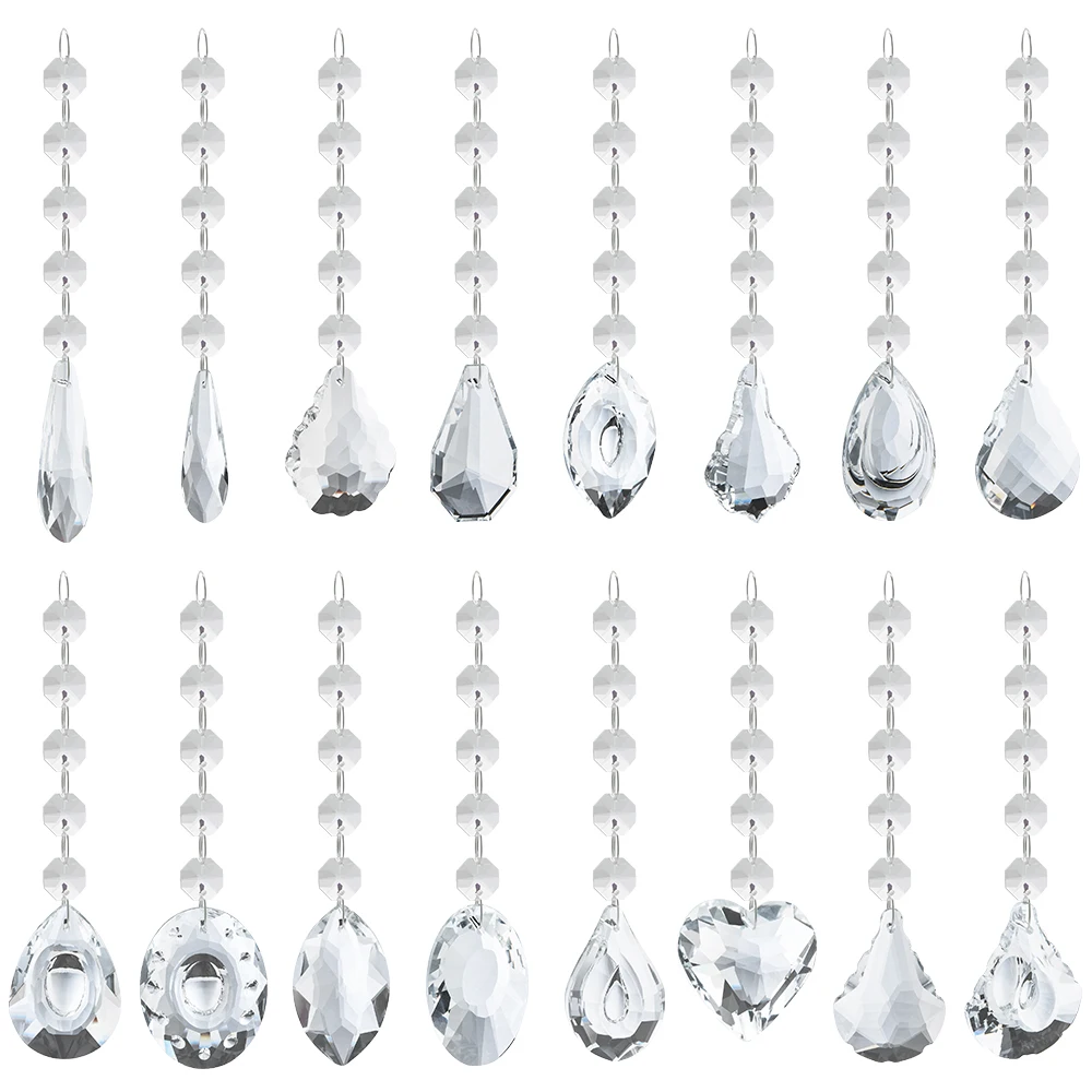 Hanging Crystal Pendant Suncatcher Clear Color Curtain Pendant Sun Catcher Glass Prism Outdoor Window Home Garden Decor