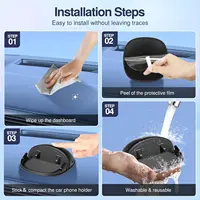 Silicone Car Phone Holder,  Mount Silicone Car Pad Mat for Various Dashboards, Slip Free Desk Phone Stand Compatible with iPhone - Image 5