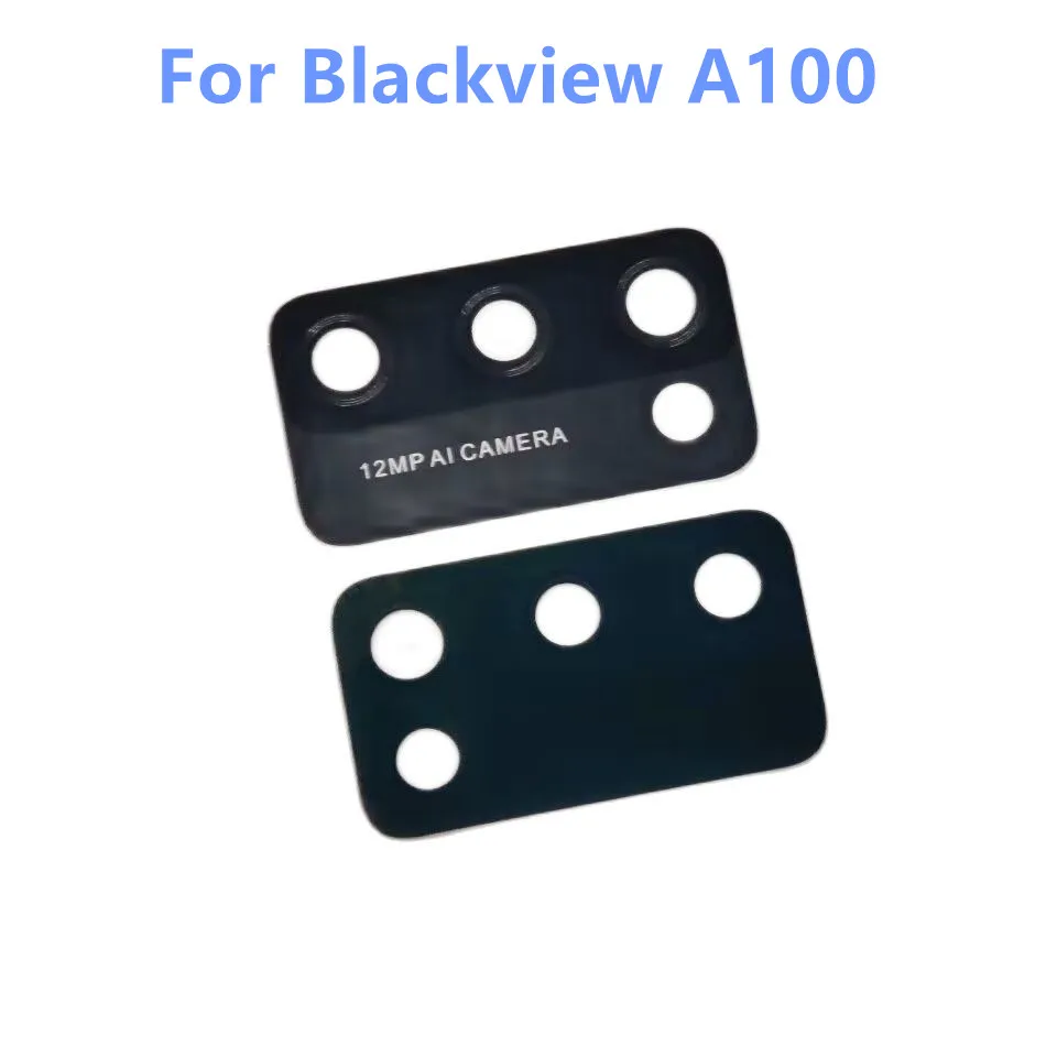 

New For Blackview A100 Cell Phone Back Rear 12MP AI Camera Lens Glass Cover Spare Parts Flims