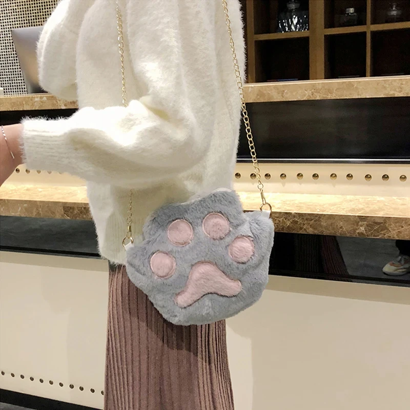Cute Bear Paw Coin Purse Crossbody Bag
