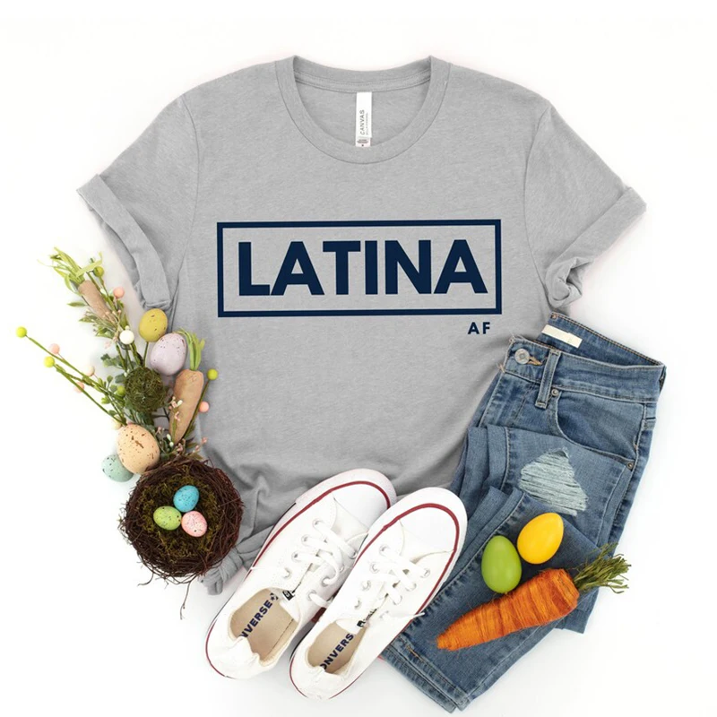 

Latina Af Women T Shirt Feminist Graphic Tee O Neck Summer Fashion Woman Rights Short Sleeve Girl Power Tshirt Dropshipping Tops