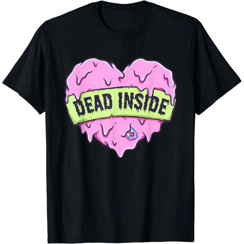 

Мужские футболки, футболка, Мужская футболка с надписью "Pastel", "мертвой внутри", "плавильное сердце", Милая футболка Yami, футбол hentai