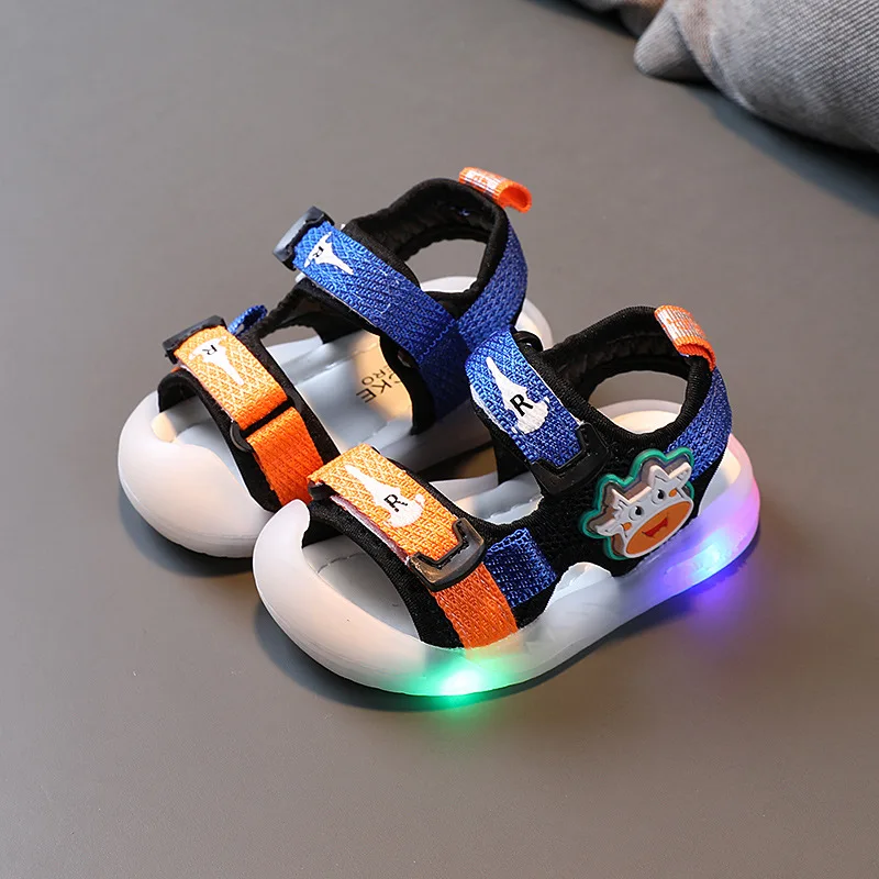 Kids Sandals LED Cartoon Luminous Summer Soft Bottom
