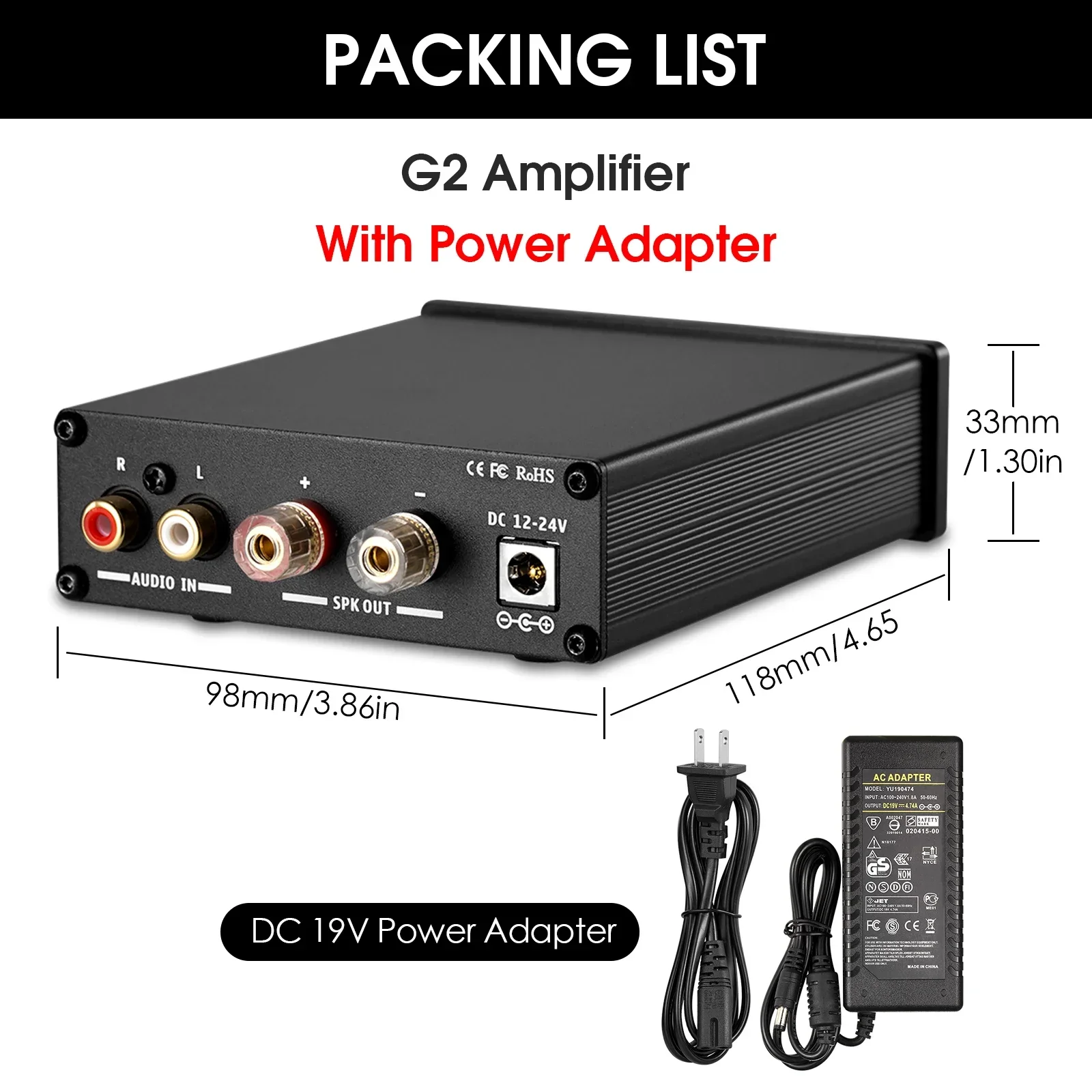 HiFi Mono Channel Digital Power Amplifier 100W