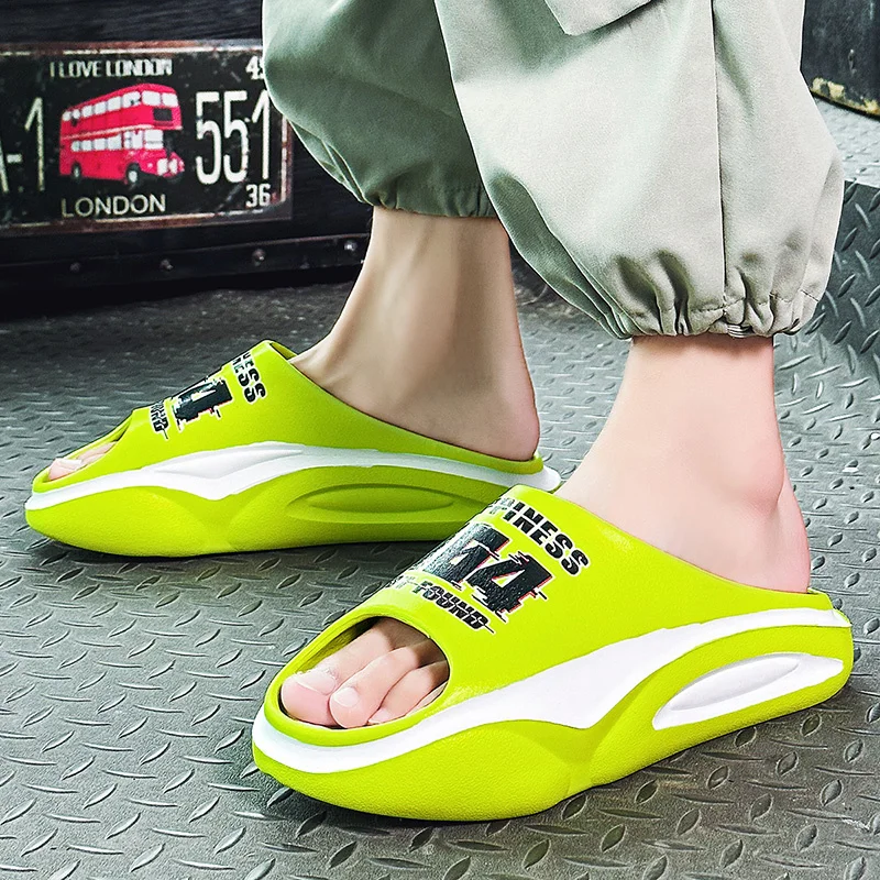 Slip Slippers for Men Non-Slip Slip Comfy With Thick Sole Slipper for Indoor Outdoor Soft Foam Sliders_voghion.com