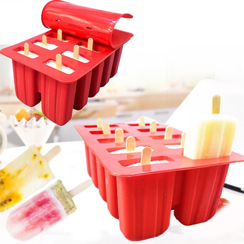 Reusable Freezer Containers Ice Cream Boxes with Lids Silicone Large  Rectangular Popsicle Mold Kitchen Accessories - AliExpress