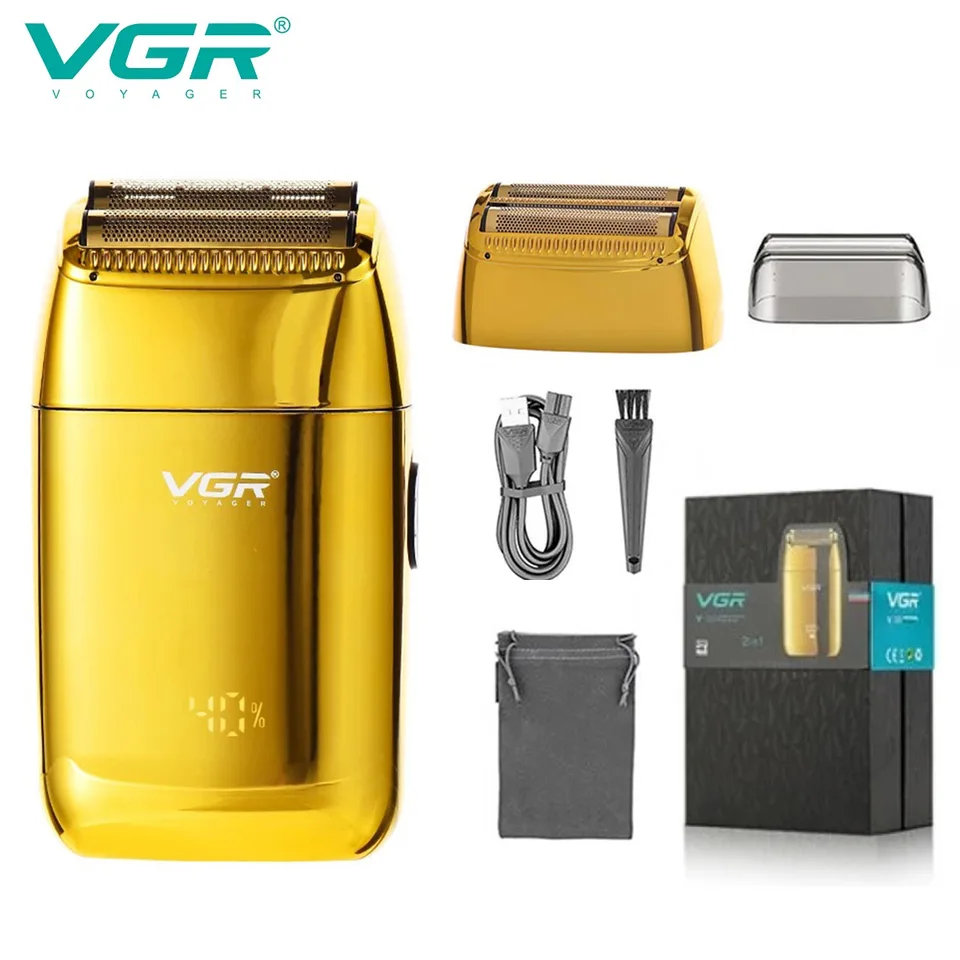 Vgr Professional Electric Shaver Rechargeable Beard Trimmer Men_voghion.com
