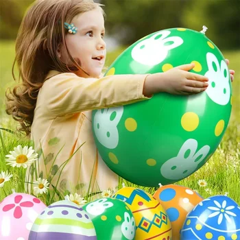 Easter PVC Inflatable Egg Balls 27x35cm Hanging Decorative Balloon 1