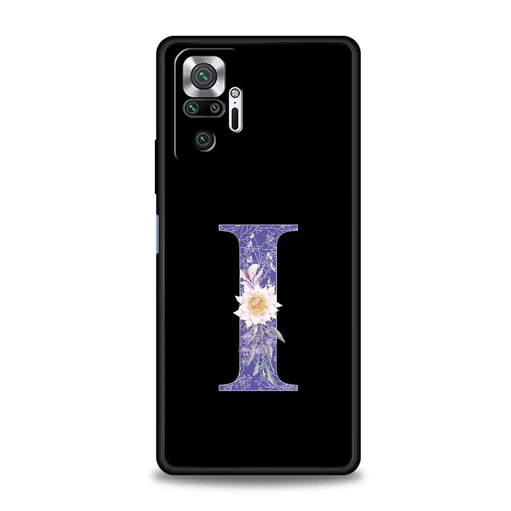 Elegant Retro Purple Flower Initials Phone Case