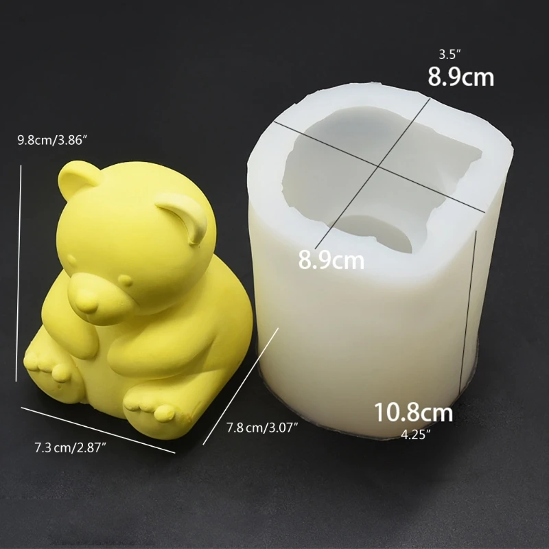3D Bear Mold Silicone Epoxy Molds Plaster Resin Casting Mould DIY Cake Chocolate Decorating Tools