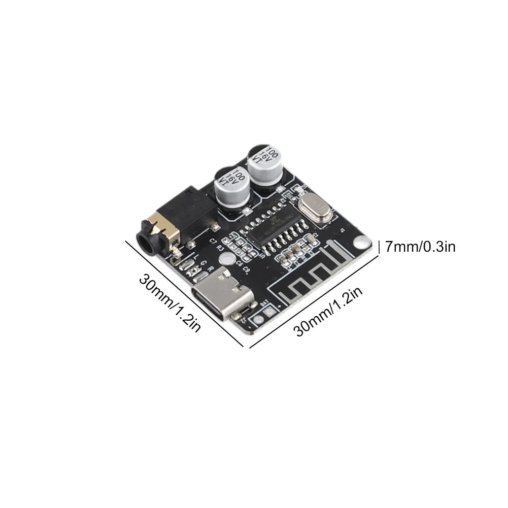 Audio Receiver Board Bluetooth-Compatible5.0 Type-C MP3 Lossless Decoder Board 3.7-5V Audio Receiver Module for DIY