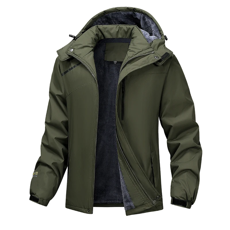 Men Winter Coat Thicken Warm Hiking Outdoor Waterproof Windproof Camping Fashion Plus Size 7XL