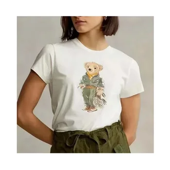 Bear Graphic T-Shirt Fashion Trends Funny Round Neck T-shirt Women's Clothes Sporty Casual Tops Brand Clothing Y2k Top Graphic 1