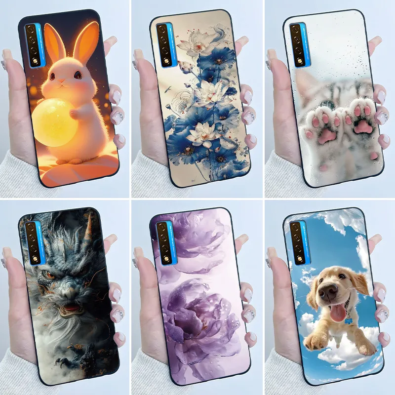 Luxury Dragon Black Soft Silicone Phone Case Back Cover - Cute and Cool Design
