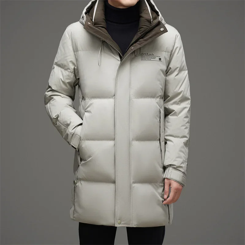 thumbnail image 1 of Chaqueta larga de plumón Dooded para hombre 2024, ropa de diseñador de lujo, ropa gruesa a prueba de frío, relleno avanzado, plumón de ganso informal, 1 of 4