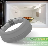 Couvercle anti-éclaboussures pour micro-ondes, couvercle en verre pour aliments, couvercle de plaque de micro-ondes pliable de 10.5 pouces, protection contre les éclaboussures en Silicone 2
