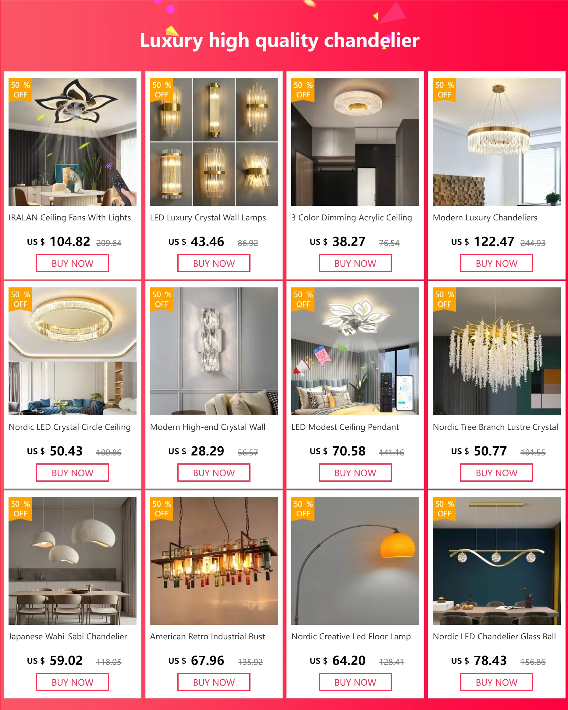 Description Picture 2 of itemIRALAN Ceiling Fans With Lights Smart Switch Modern Led Ceiling Fan Lamp Minimalist For Living Room Bedroom Home Decor Fan Lamp