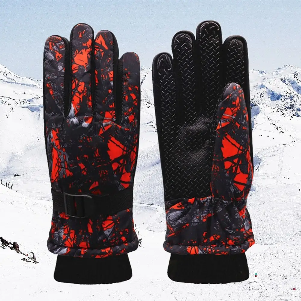 Winter Gloves Fashion Kids Thicken Snow Mittens Adjustable Waterproof Ski For Boys Girls
