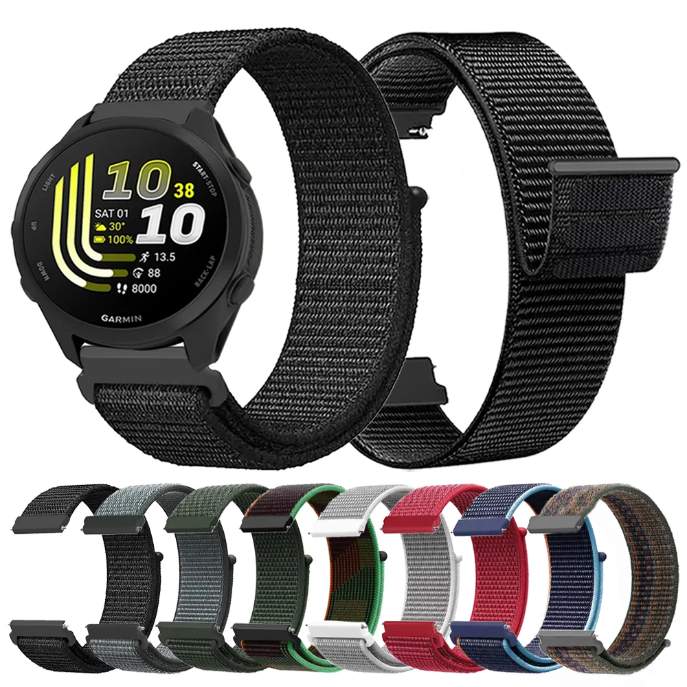 Breathable Nylon Sports Bracelet Strap, 20mm/22mm