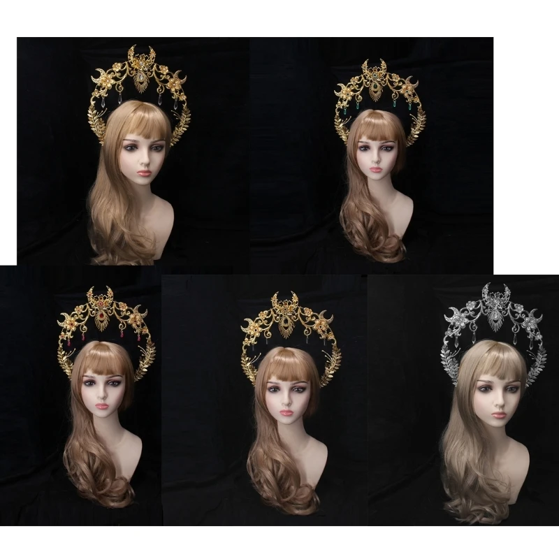 

DIY Craft Tiaras Baroque Headband Princess Headpieces Crowns for Wedding Party