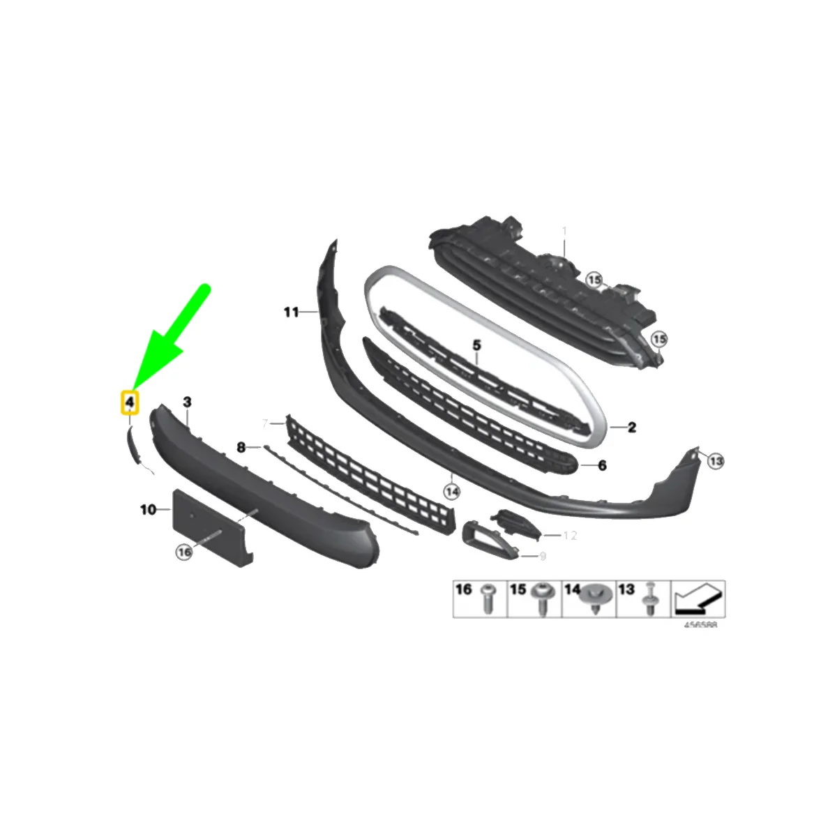 

51117370795 Front Bumper Tow Hook Eye Cover Caps for Mini Clubman F56 F57 F55 Car Towing Eye Cover Flap