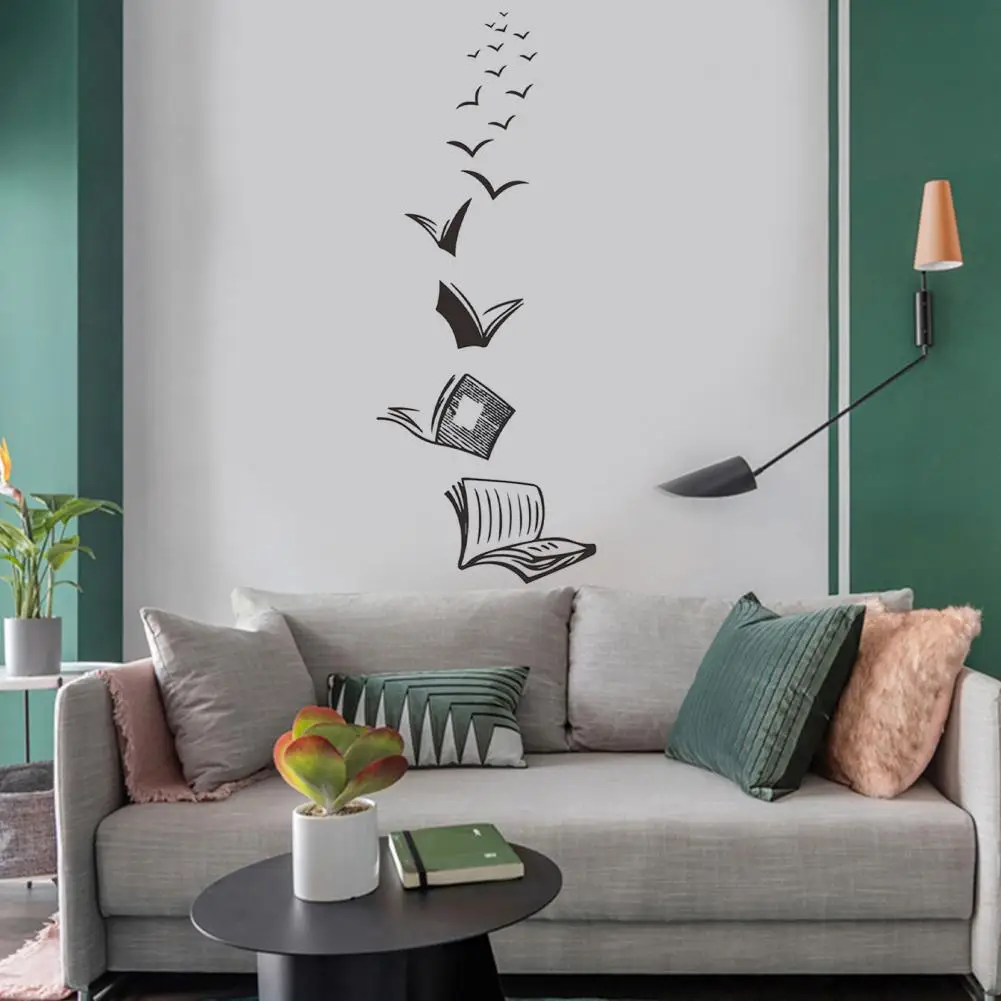 

Waterproof Wall Sticker Waterproof Pvc Wall Decal Strong Stickiness Removable Book Sticker for Window Door Decoration Wall
