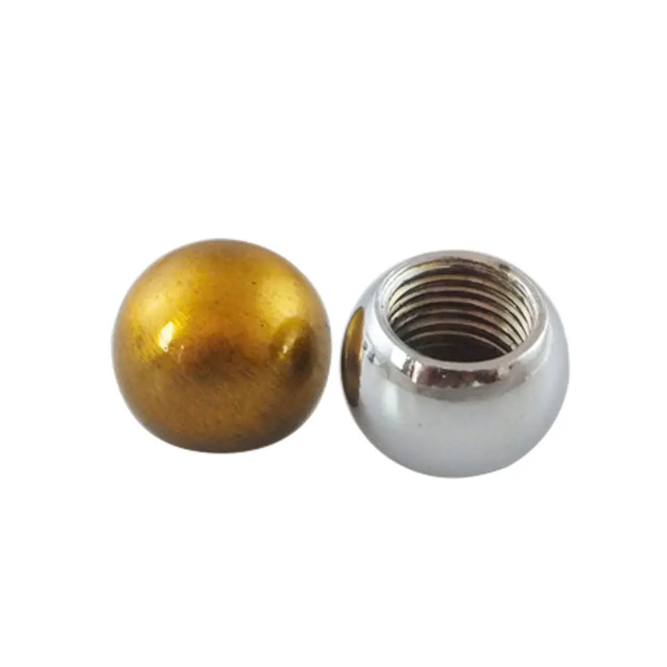 M10 Internal Thread Round Head nut 18mm Silver Gold Black White Decorative Metal Round Ball Nut 3pcs led lamp accessories thread adapter hollow tube nut