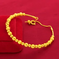 Bracelet fin et éclaircissant pour la peau, avec perles de transfert, pour femmes, or 24 carats AU999 |   Effet amincissant, illumine le teint 1