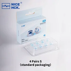 Premium NICEHCK C04 Liquid Silicone Noise - Isolating Eartips - Soft Soundstage - Enhancing IEM Accessory (4 Pairs S)
