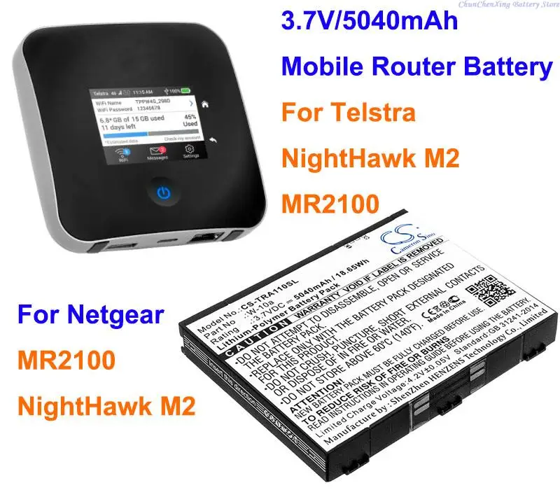 Muslimah Hotspot, Batteria Del Router Mobile W-10A Per Telstra Nighthawk M2, Mr2100, Per Netgear Mr2100, Nighthawk M2