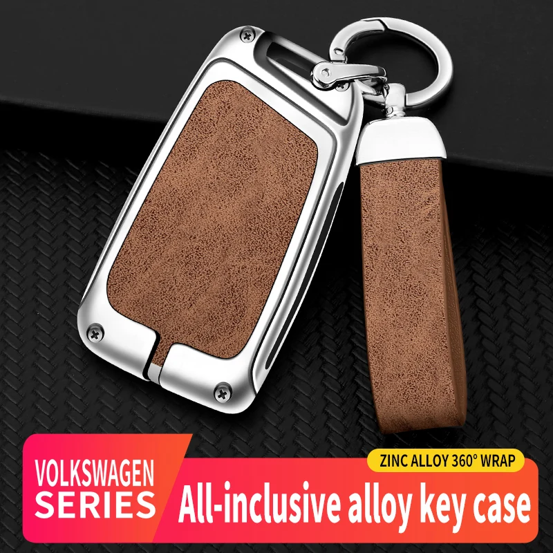 

Leather Zinc Alloy Car Key Case Cover For VW Volkswagen Magotan Passat B8 Skoda Superb Kodiaq A7 Tiguan MK2 CC Accessories