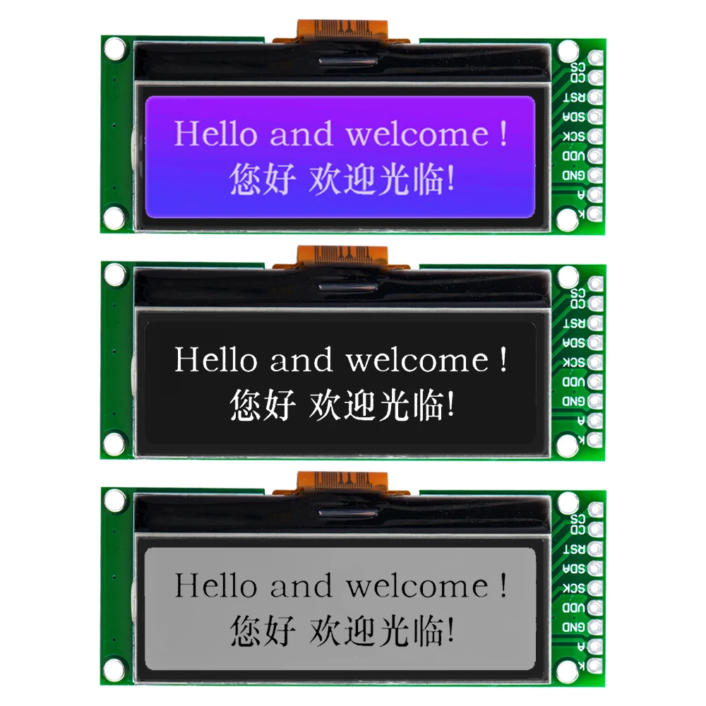 High-Resolution Graphic Matrix LCD Module with LED Backlight and Built-in Controller