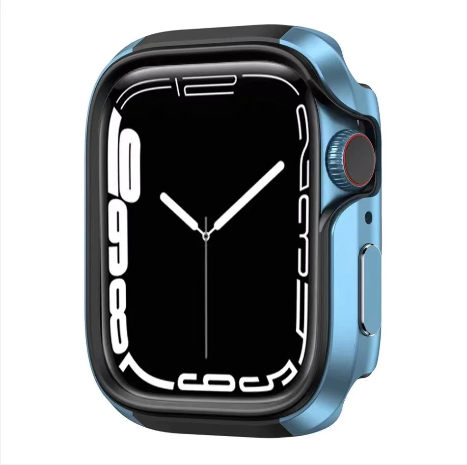 Aluminum Alloy Case for Apple Watch 8 7 6 5 4 SE 45mm 41mm 44mm 40mm Metal Anti-fall protective shell for Series 42mm 38mm Cover