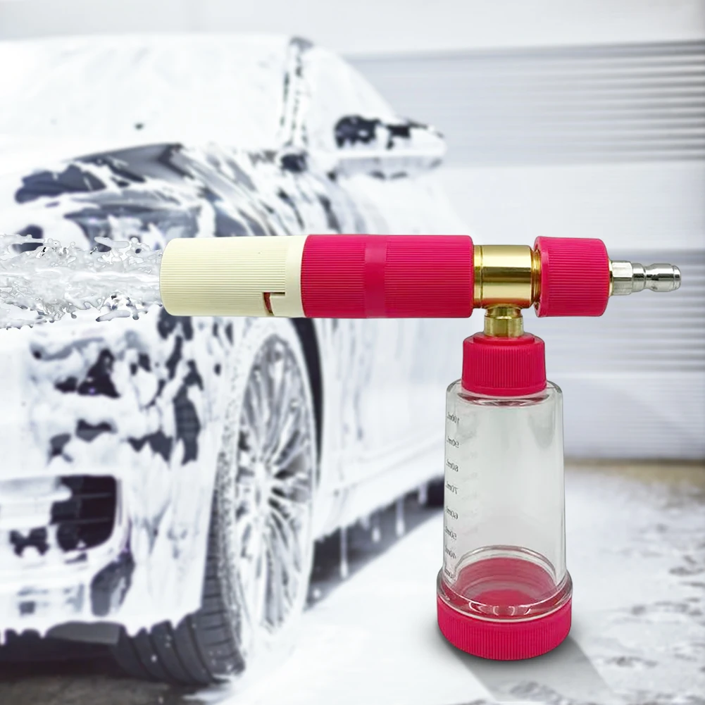 100ml Water Foam Pot with 1/4 Inch Quick Connector Pressure Washer Gun High Pressure Snow Foam Lance for Cleaning Cars SUVs