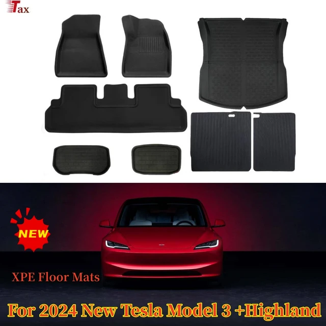 For 2024 New Tesla Model 3 Highland Floor Mats XPE All Weather