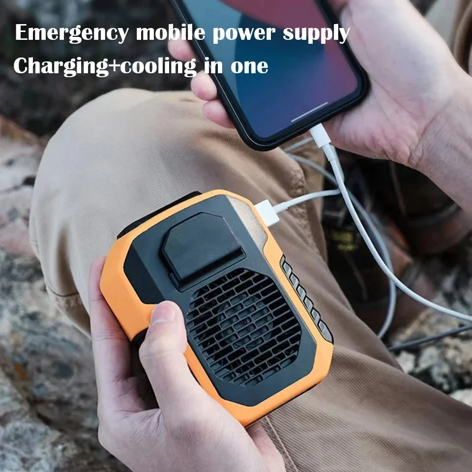 Description Picture 5 of item6000mAh Hanging Neck/Waist Fan USB Mini Portable Rechargeable Fan For Outdoor Camping Hiking Climbing Running Sport Protable Fan